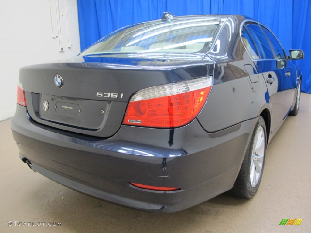 2009 5 Series 535xi Sedan - Monaco Blue Metallic / Cream Beige photo #9