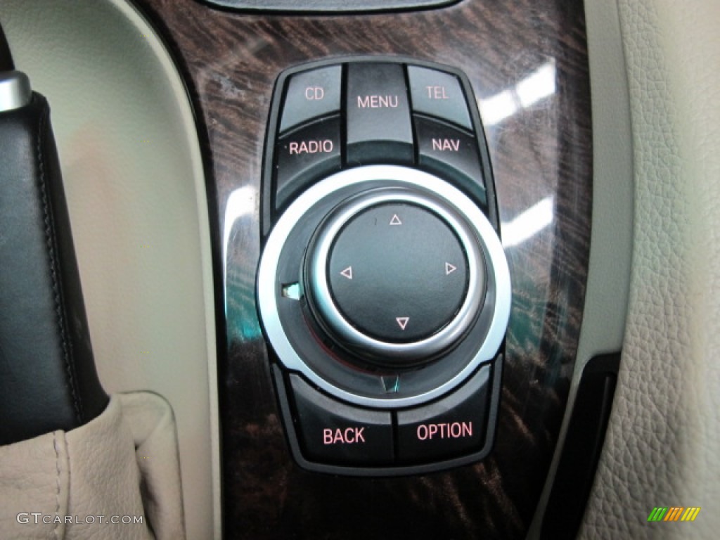 2009 5 Series 535xi Sedan - Monaco Blue Metallic / Cream Beige photo #32