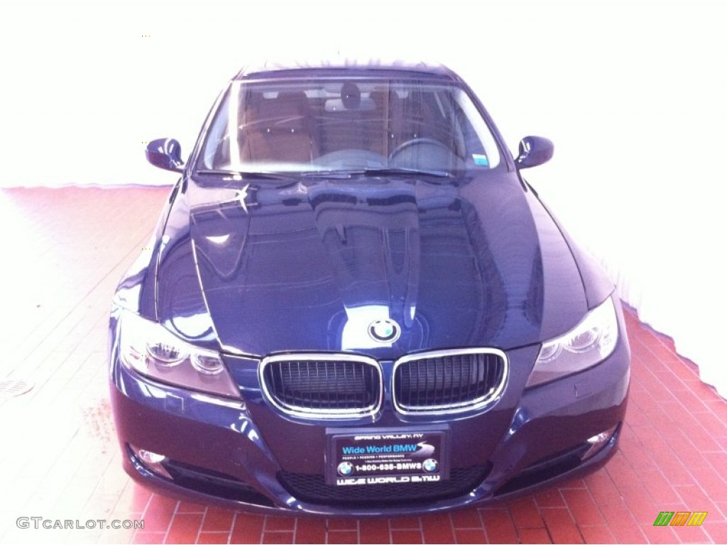 2010 3 Series 328i xDrive Sedan - Monaco Blue Metallic / Saddle Brown Dakota Leather photo #2
