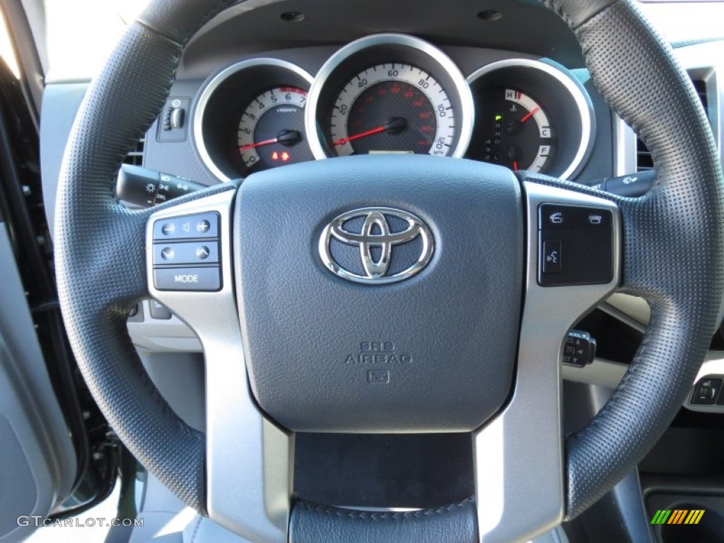 2013 Toyota Tacoma V6 Limited Prerunner Double Cab Graphite Steering Wheel Photo #73385485