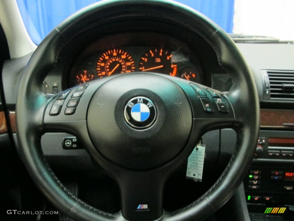 2003 BMW 5 Series 525i Sedan Black Steering Wheel Photo #73386135