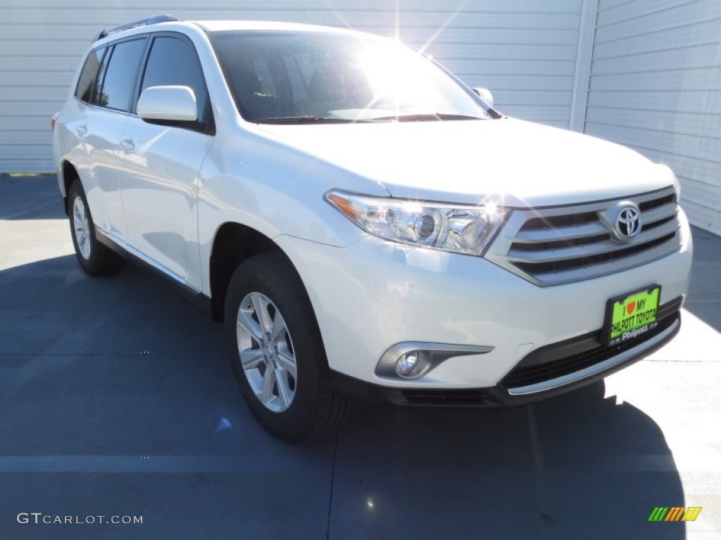 2013 Highlander V6 - Blizzard White Pearl / Sand Beige photo #1