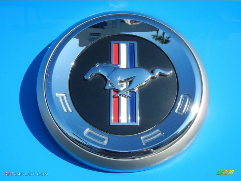 2010 Mustang V6 Coupe - Grabber Blue / Stone photo #9