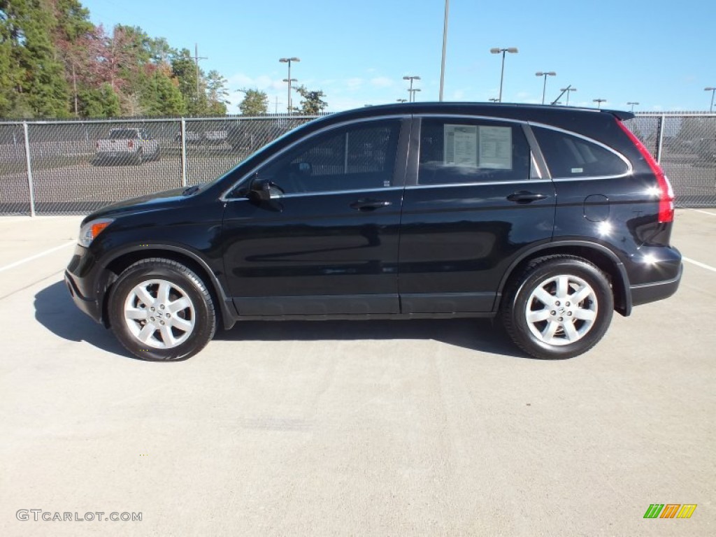 2009 CR-V EX-L - Crystal Black Pearl / Black photo #8