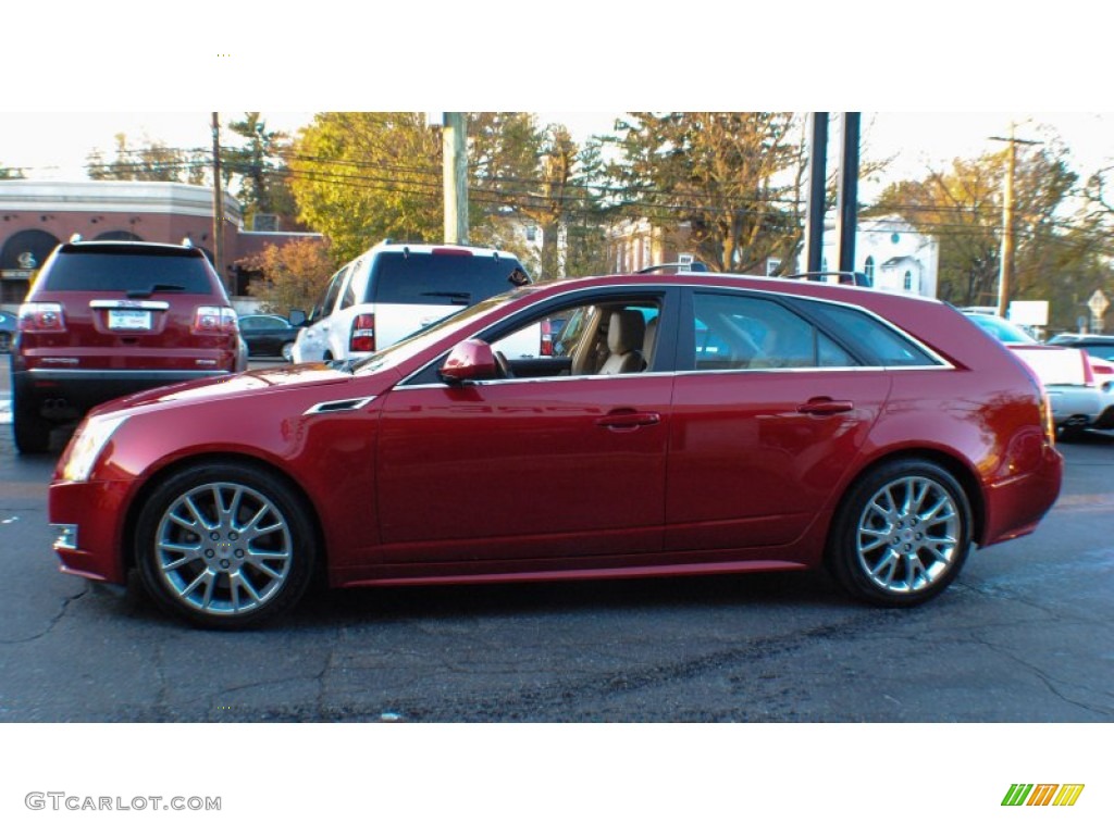 Crystal Red Tintcoat 2011 Cadillac CTS 4 3.6 AWD Sport Wagon Exterior Photo #73391759