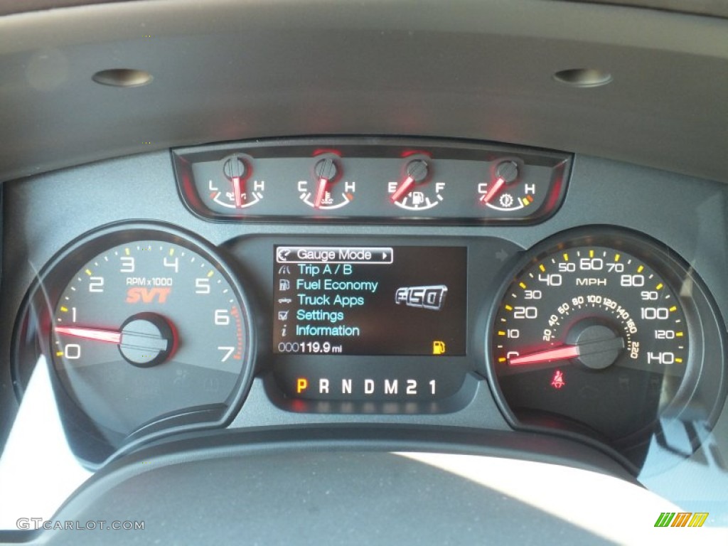 2013 Ford F150 SVT Raptor SuperCrew 4x4 Gauges Photo #73393346