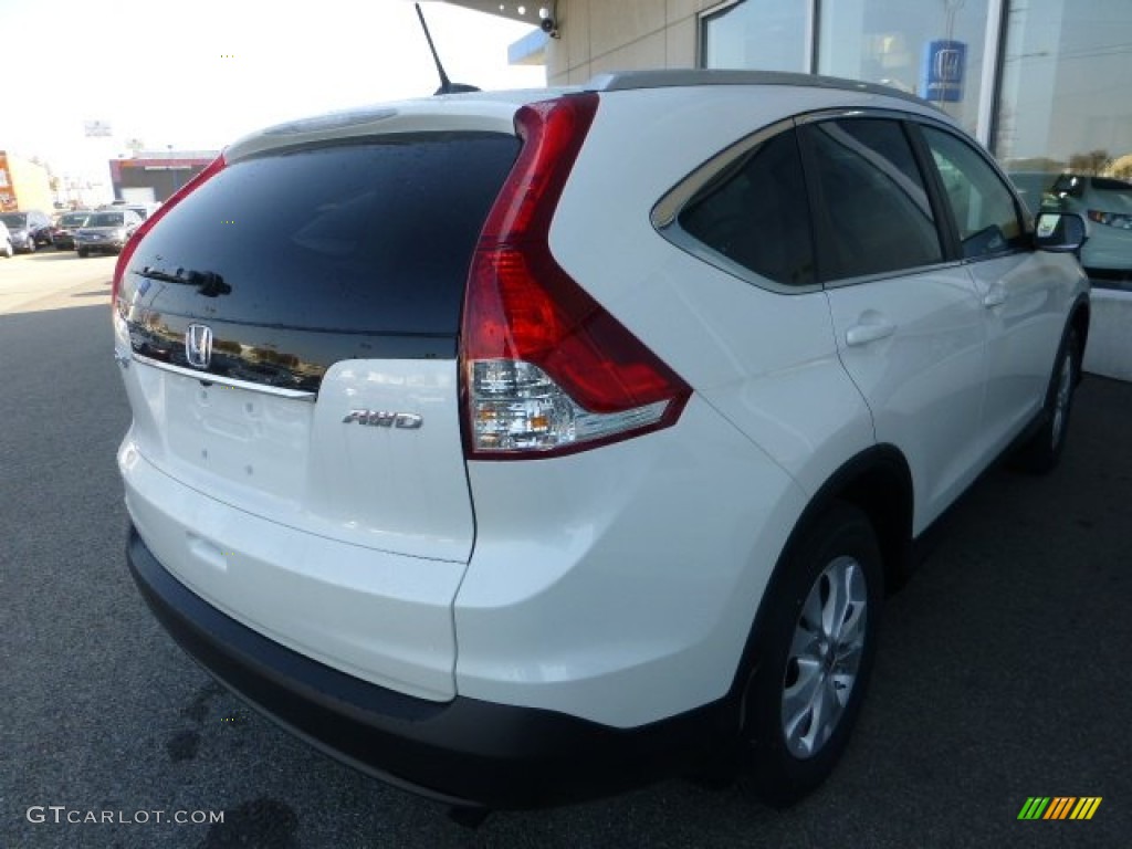 2013 CR-V EX-L AWD - White Diamond Pearl / Black photo #3