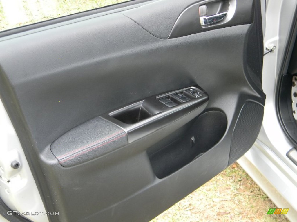2011 Subaru Impreza WRX STi STI  Black/Alcantara Door Panel Photo #73395974