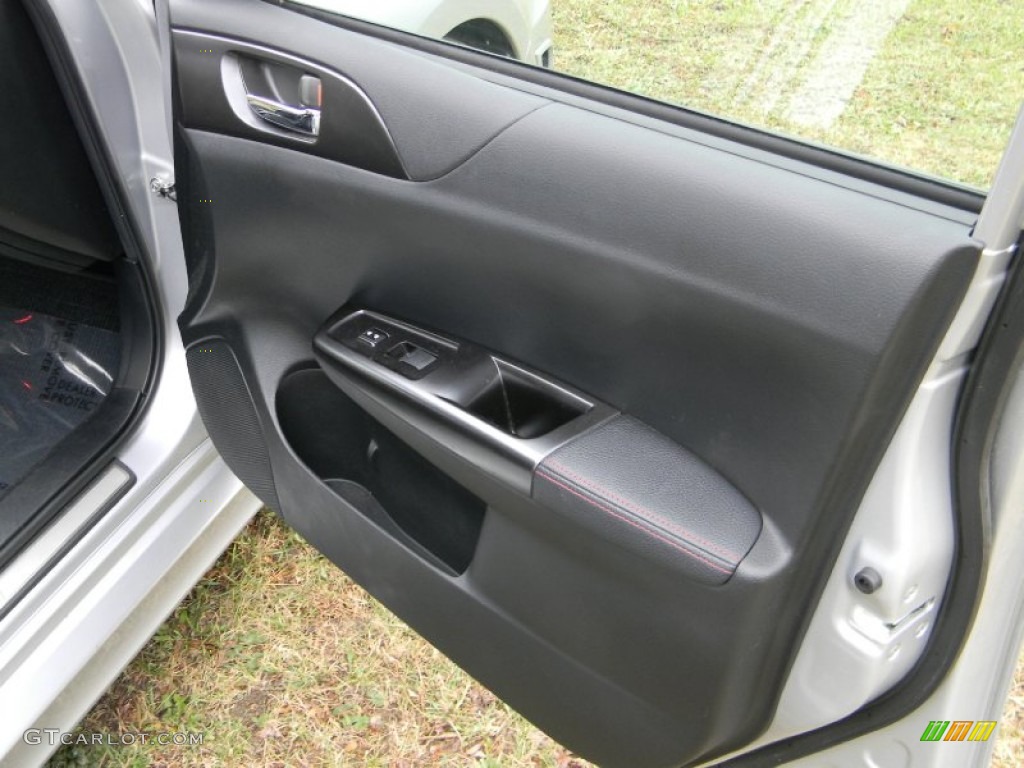 2011 Subaru Impreza WRX STi STI  Black/Alcantara Door Panel Photo #73395990