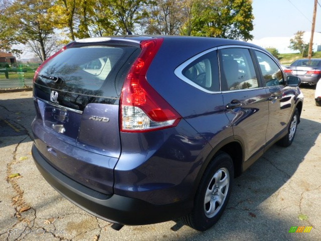 2013 CR-V LX AWD - Twilight Blue Metallic / Gray photo #4