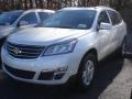 2013 White Chevrolet Traverse LT  photo #1