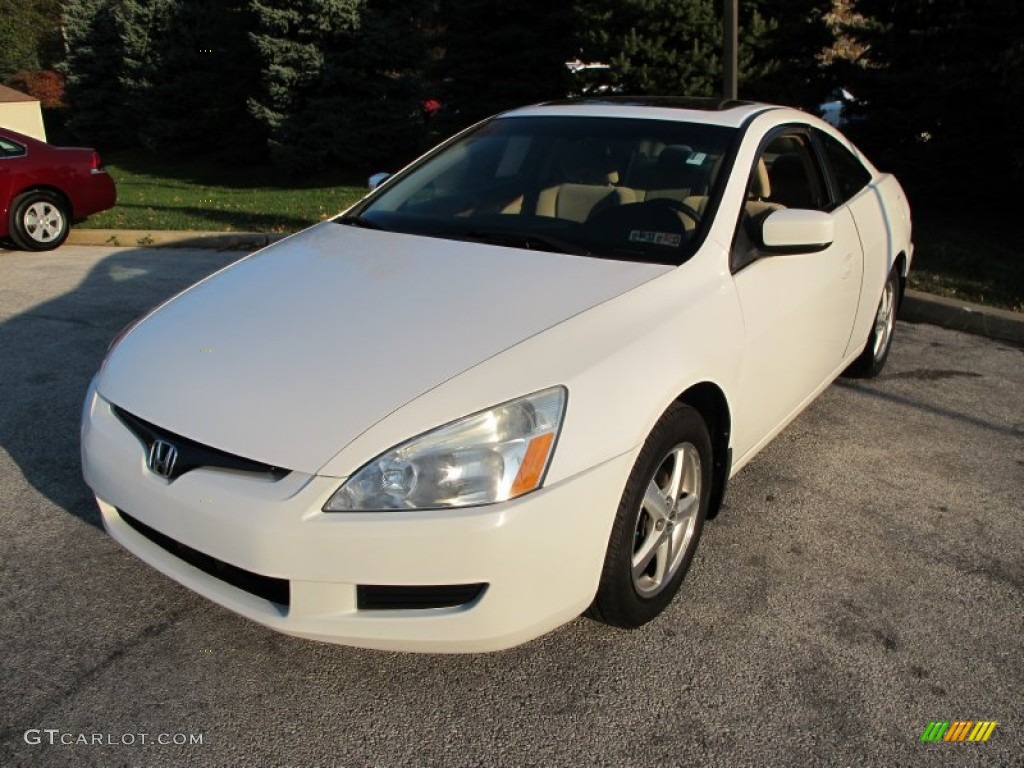 2003 Accord EX Coupe - Taffeta White / Ivory photo #2