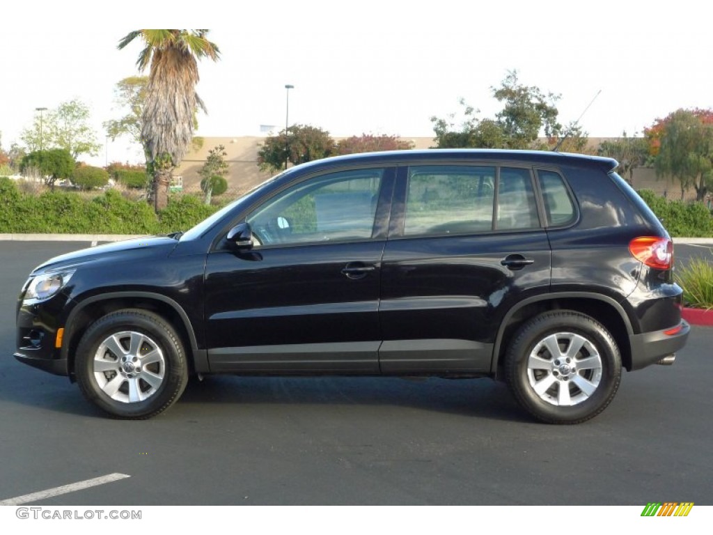 Deep Black Metallic 2009 Volkswagen Tiguan S Exterior Photo #73398026