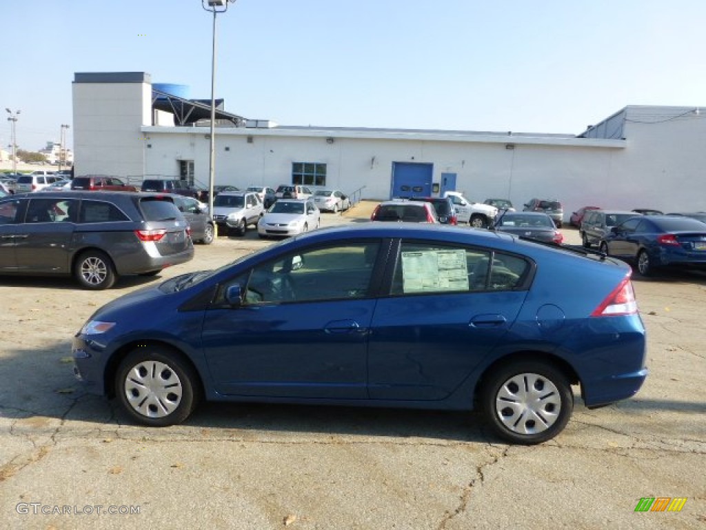 2013 Insight LX Hybrid - Mediterranean Blue Metallic / Gray photo #1