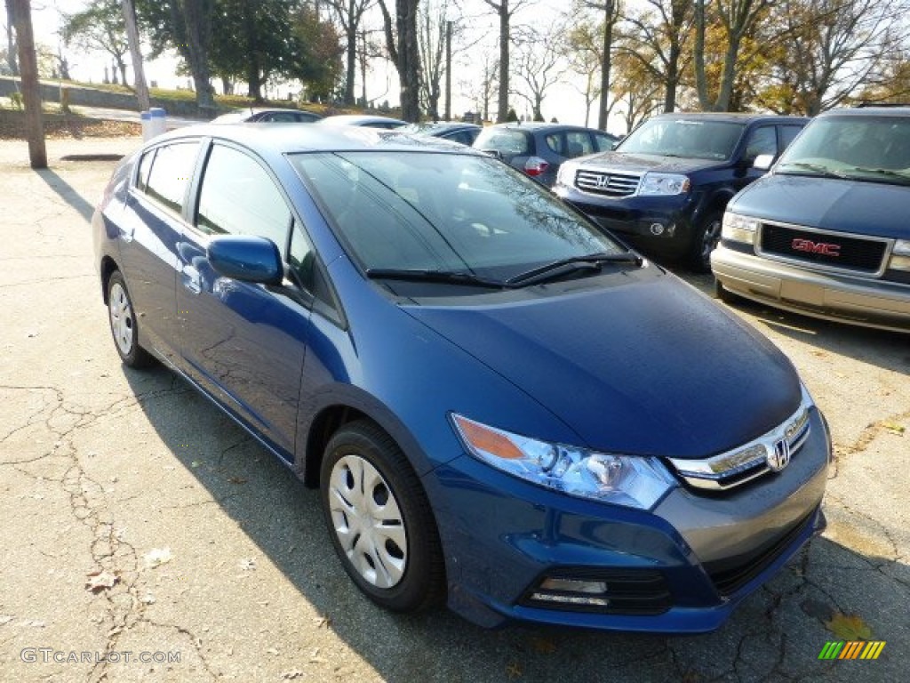 2013 Insight LX Hybrid - Mediterranean Blue Metallic / Gray photo #6