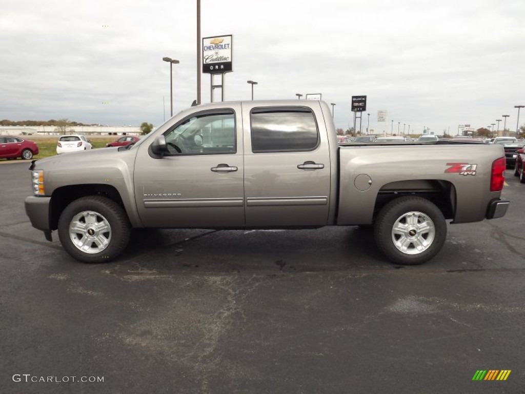 2013 Silverado 1500 LT Crew Cab 4x4 - Graystone Metallic / Light Titanium/Dark Titanium photo #8