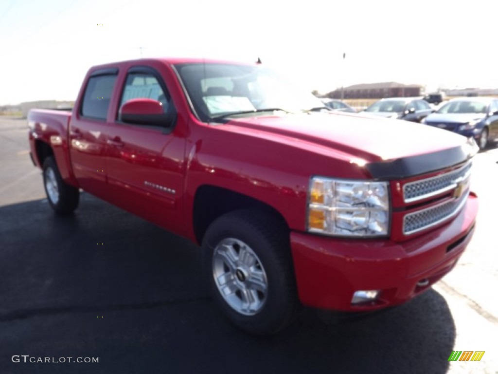 2013 Silverado 1500 LTZ Crew Cab 4x4 - Victory Red / Light Cashmere/Dark Cashmere photo #3