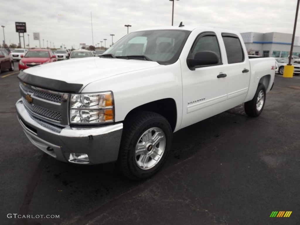 2013 Silverado 1500 LT Crew Cab 4x4 - Summit White / Light Cashmere/Dark Cashmere photo #1