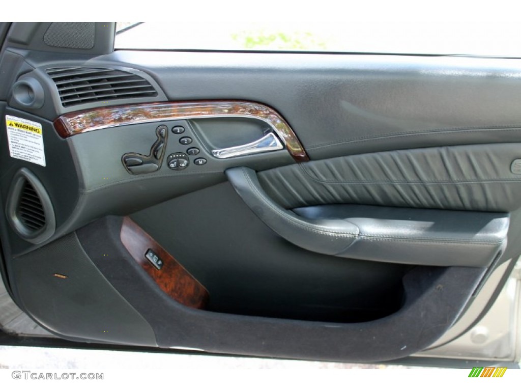 2005 Mercedes-Benz S 600 Sedan Charcoal Door Panel Photo #73402764