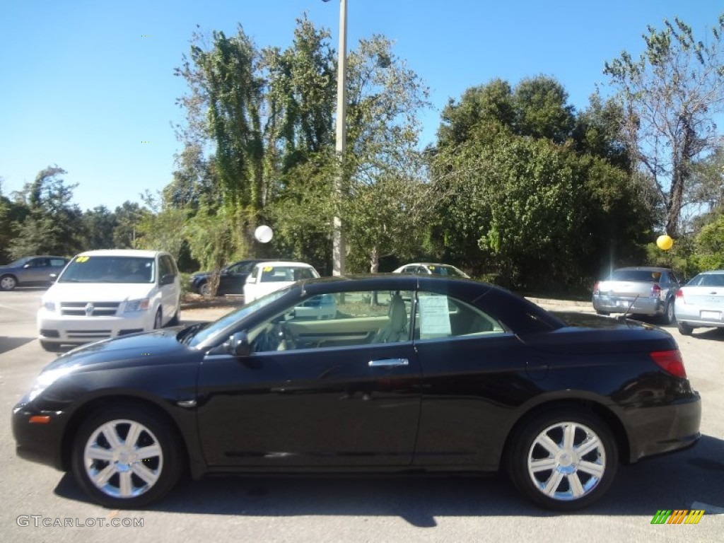 2010 Sebring Limited Hardtop Convertible - Brilliant Black Crystal Pearl / Medium Pebble Beige/Cream photo #2