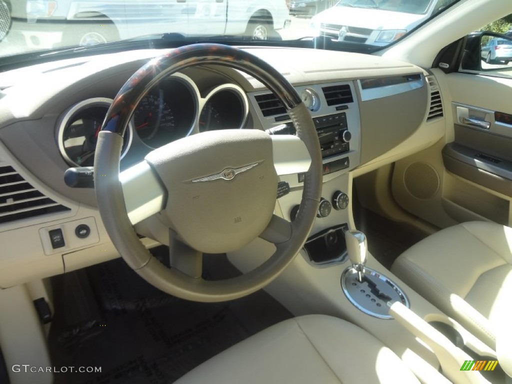 2010 Sebring Limited Hardtop Convertible - Brilliant Black Crystal Pearl / Medium Pebble Beige/Cream photo #6