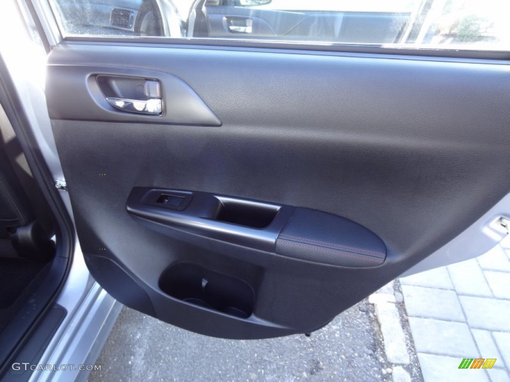2012 Subaru Impreza WRX STi 4 Door STi Black Alcantara/Carbon Black Door Panel Photo #73404362