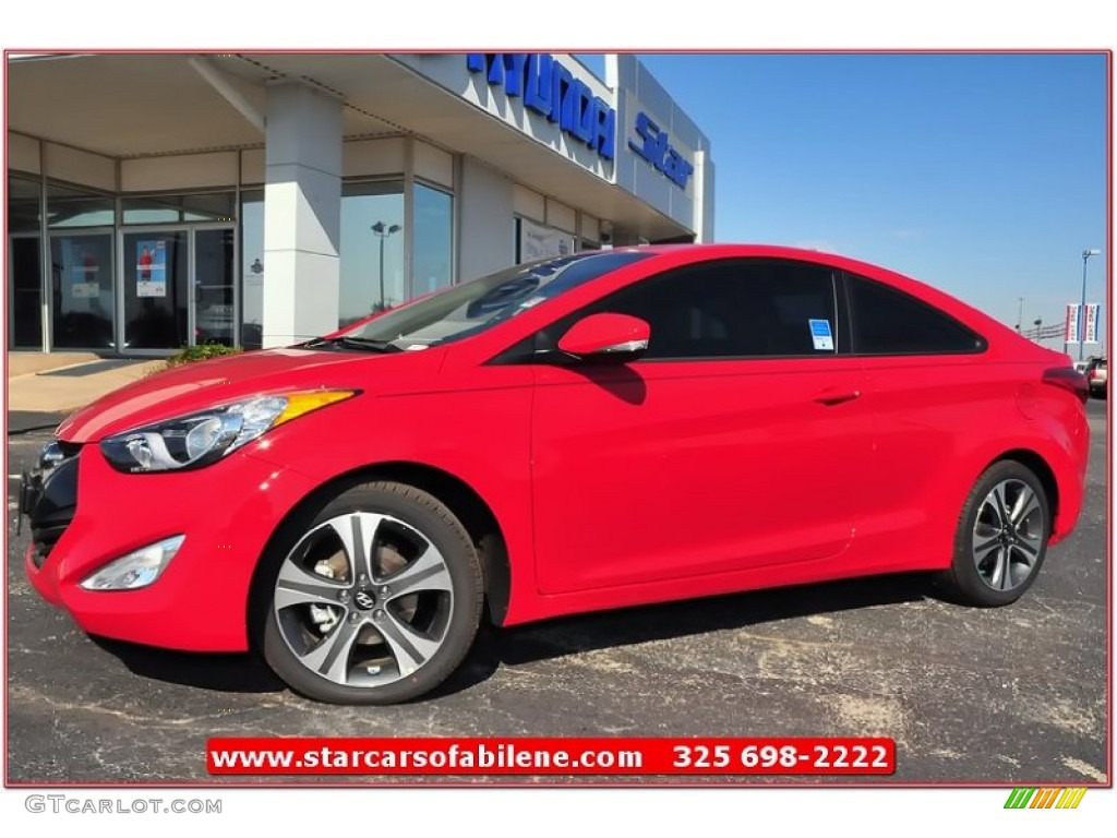 2013 Elantra Coupe SE - Volcanic Red / Black photo #1