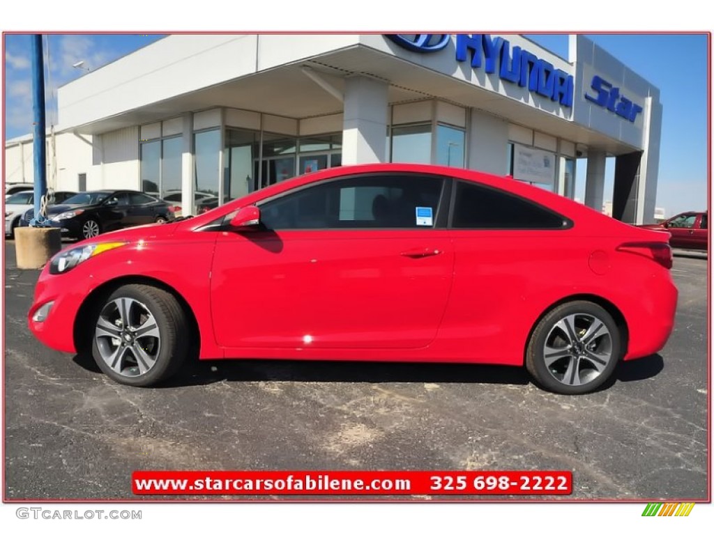 2013 Elantra Coupe SE - Volcanic Red / Black photo #2