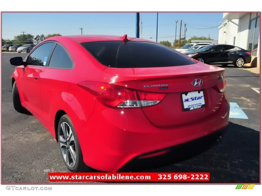 2013 Elantra Coupe SE - Volcanic Red / Black photo #3