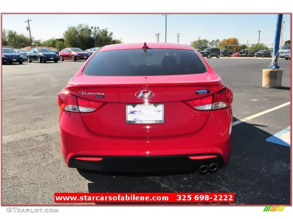 2013 Elantra Coupe SE - Volcanic Red / Black photo #5