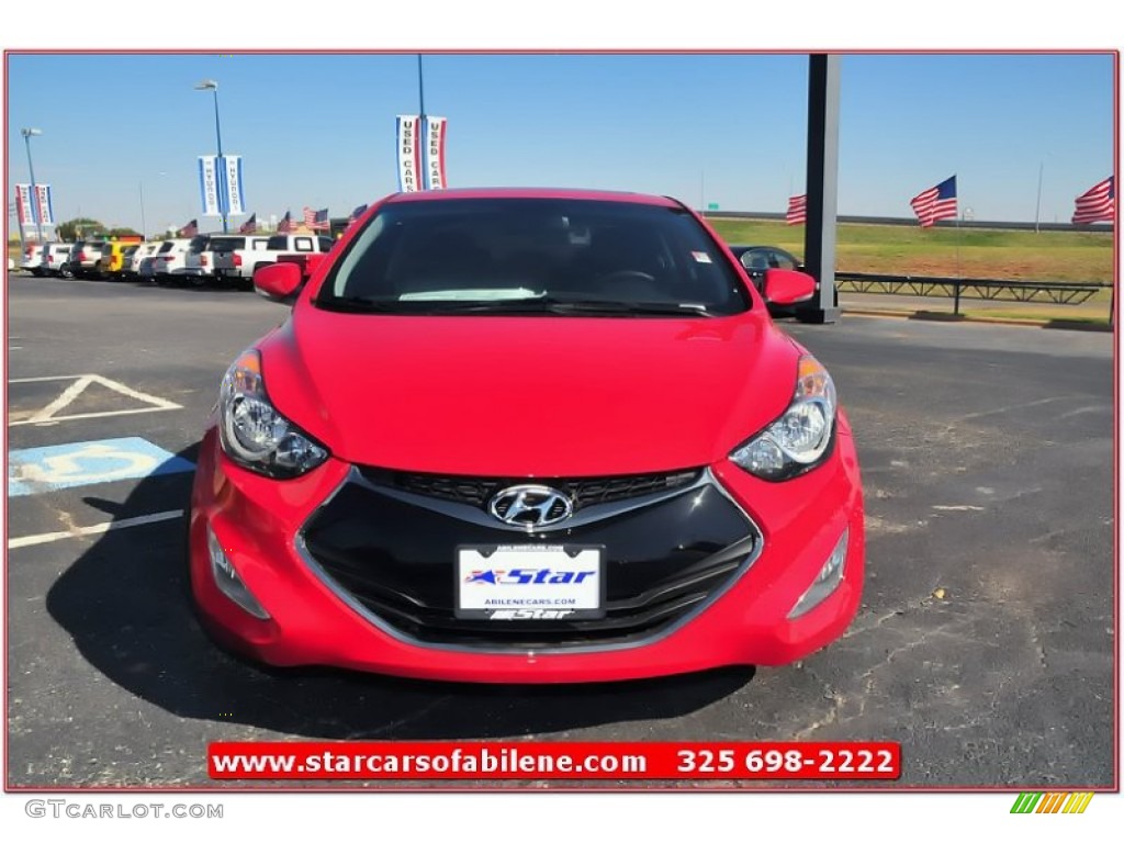 2013 Elantra Coupe SE - Volcanic Red / Black photo #9