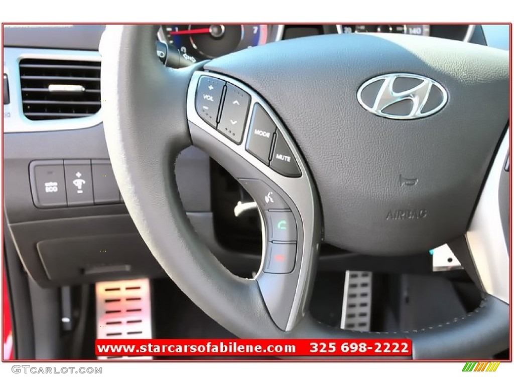 2013 Elantra Coupe SE - Volcanic Red / Black photo #15