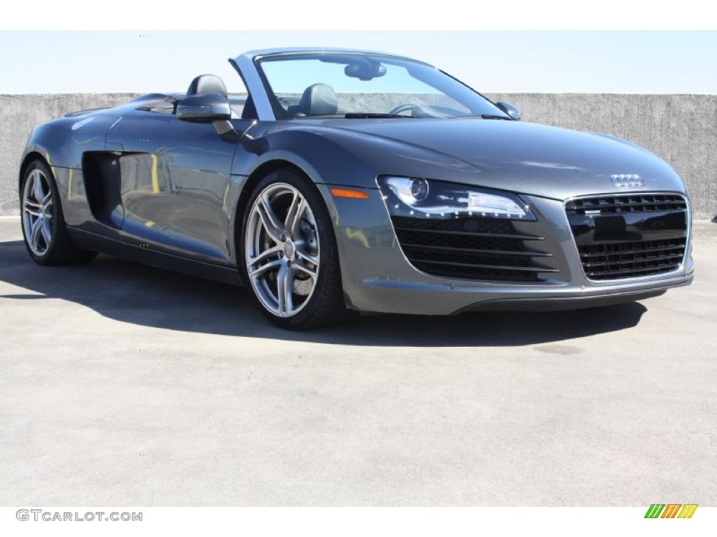 Daytona Grey Pearl Effect 2011 Audi R8 Spyder 4.2 FSI quattro Exterior Photo #73405462