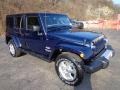 True Blue Pearl 2013 Jeep Wrangler Unlimited Sahara 4x4 Exterior
