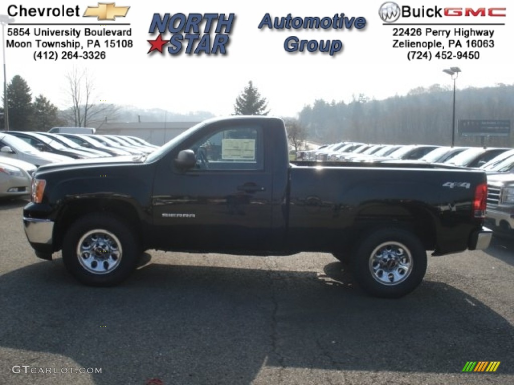 2013 Sierra 1500 Regular Cab 4x4 - Onyx Black / Dark Titanium photo #1