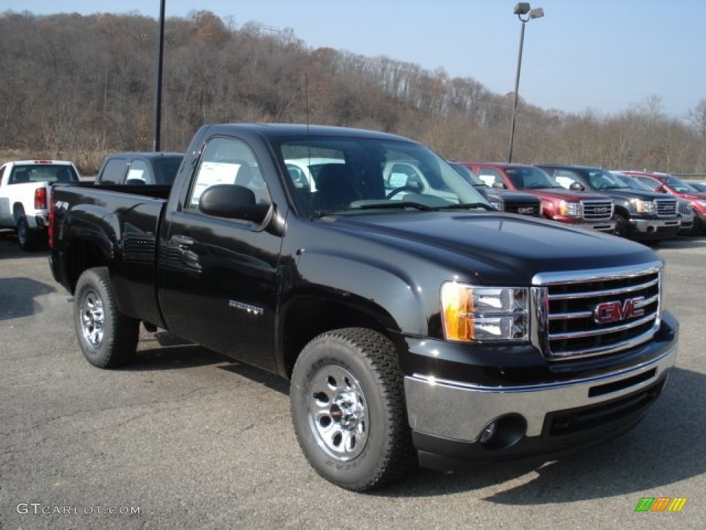 2013 Sierra 1500 Regular Cab 4x4 - Onyx Black / Dark Titanium photo #4