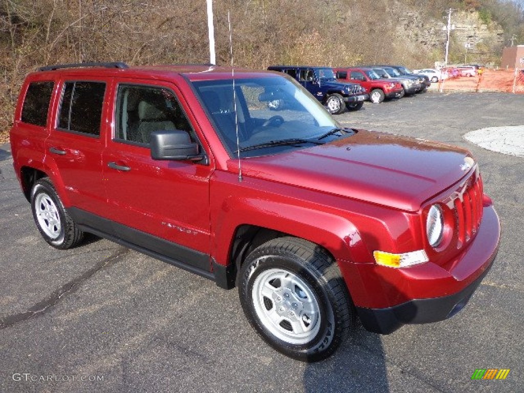 Deep Cherry Red Crystal Pearl 2013 Jeep Patriot Sport Exterior Photo #73407291