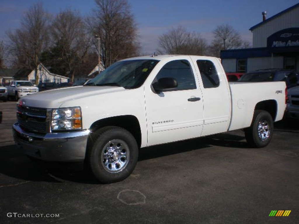 2013 Silverado 1500 LS Extended Cab 4x4 - Summit White / Ebony photo #1