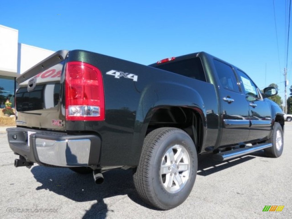 2013 Sierra 1500 SLE Crew Cab 4x4 - Mineral Green Metallic / Very Dark Cashmere/Light Cashmere photo #7