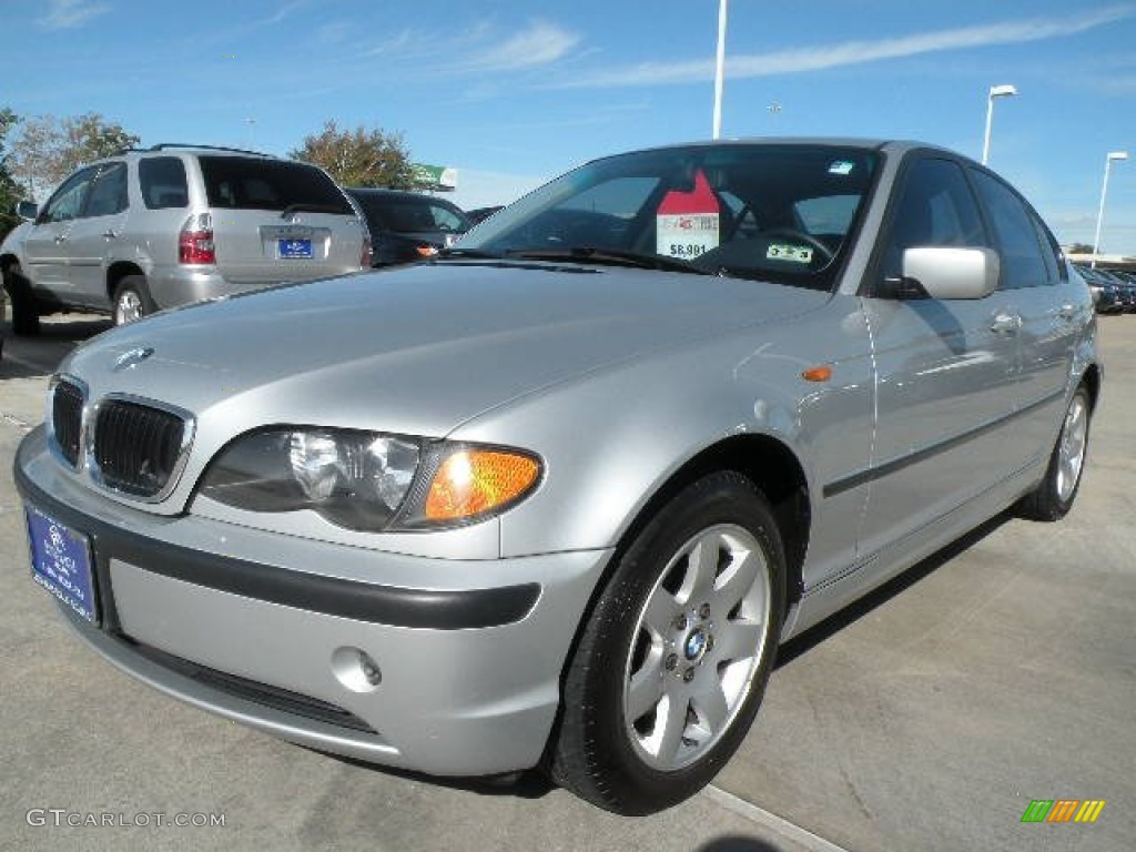 2002 3 Series 325i Sedan - Titanium Silver Metallic / Grey photo #2