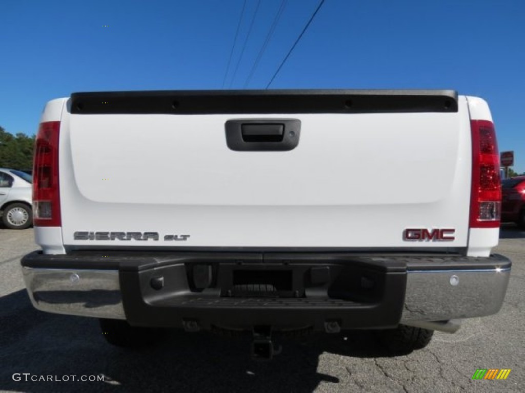 2013 Sierra 1500 SLT Crew Cab 4x4 - Summit White / Very Dark Cashmere/Light Cashmere photo #6