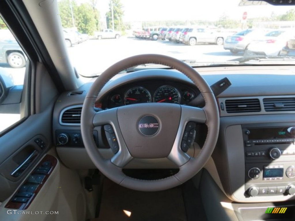 2013 Sierra 1500 SLT Crew Cab 4x4 - Summit White / Very Dark Cashmere/Light Cashmere photo #14