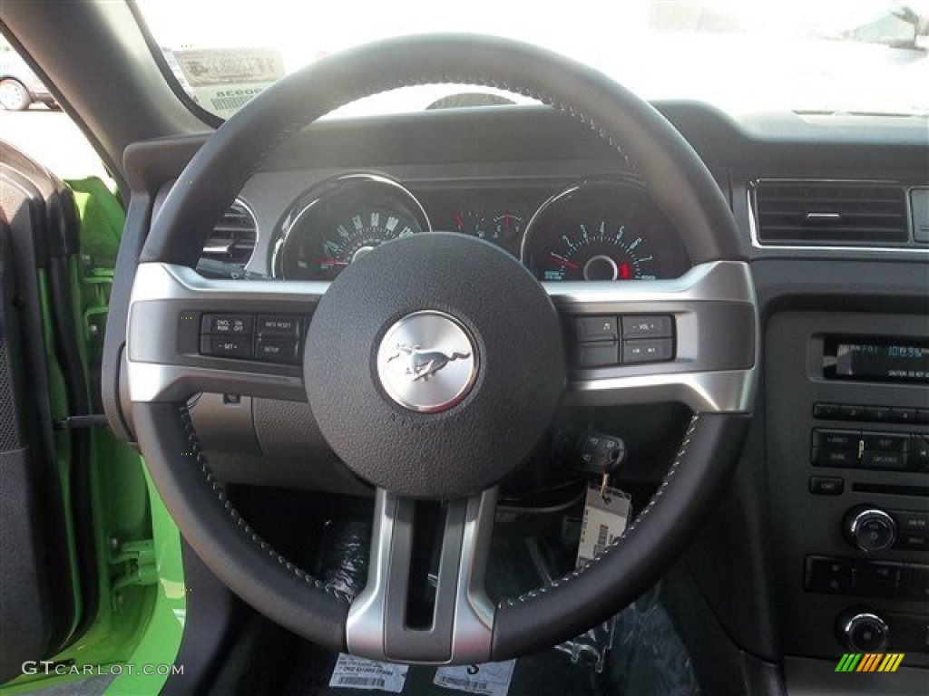 2013 Mustang V6 Coupe - Gotta Have It Green / Charcoal Black photo #38