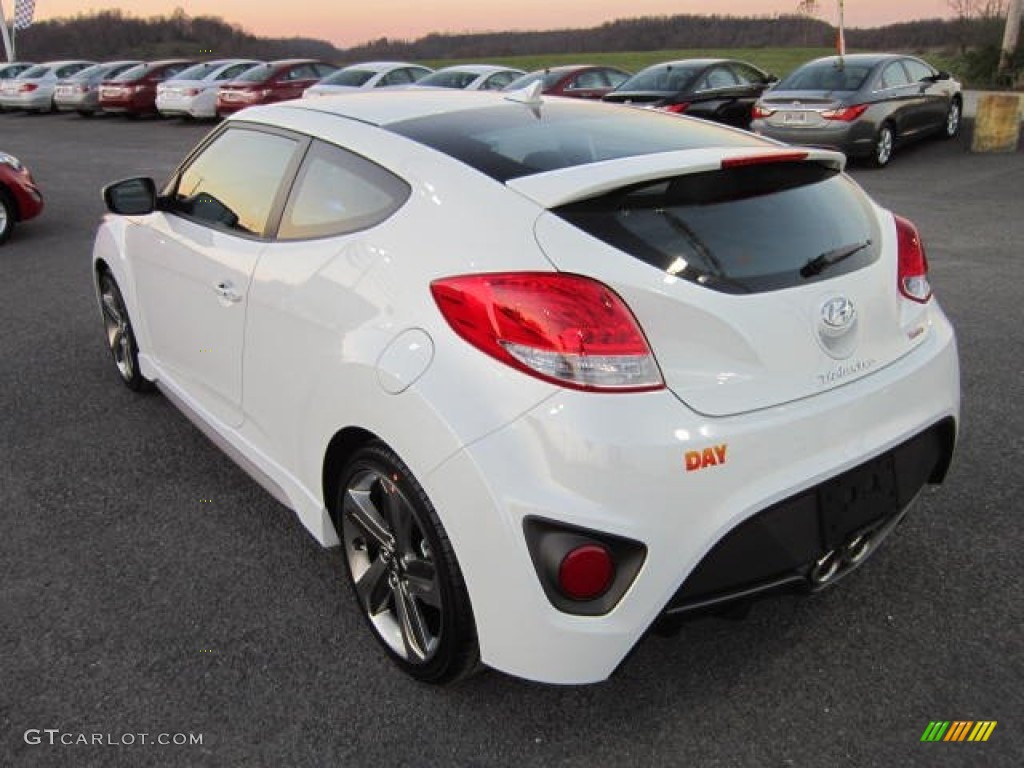 2013 Veloster Turbo - Elite White Pearl / Blue photo #5