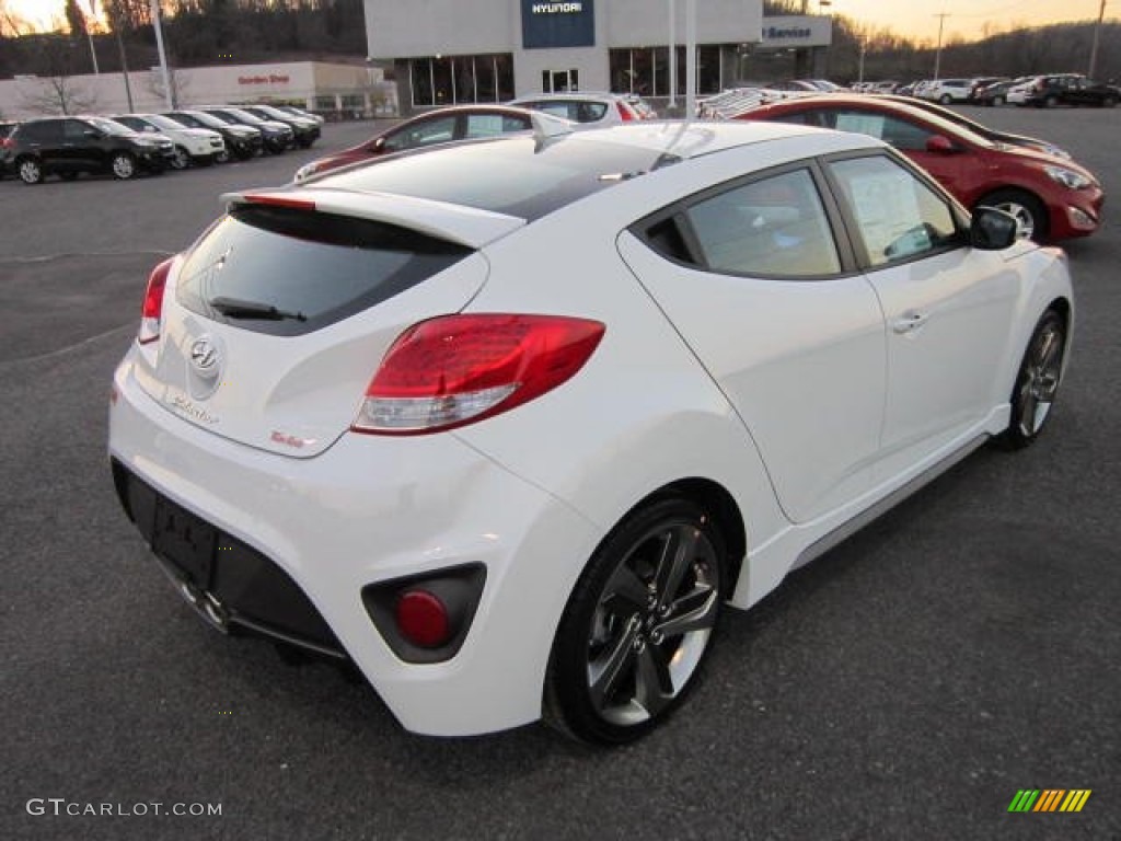 2013 Veloster Turbo - Elite White Pearl / Blue photo #7