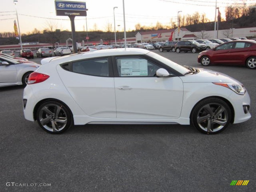 2013 Veloster Turbo - Elite White Pearl / Blue photo #8