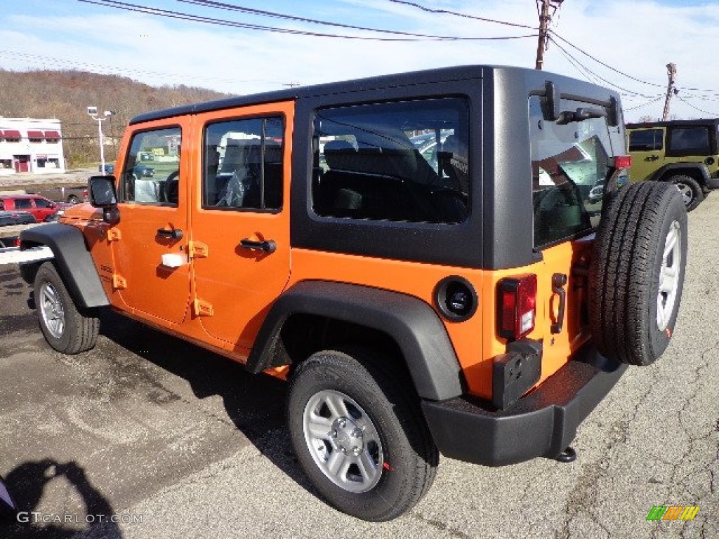 2013 Wrangler Unlimited Sport 4x4 - Crush Orange / Black photo #3