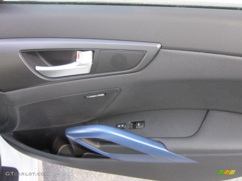 2013 Veloster Turbo - Elite White Pearl / Blue photo #11