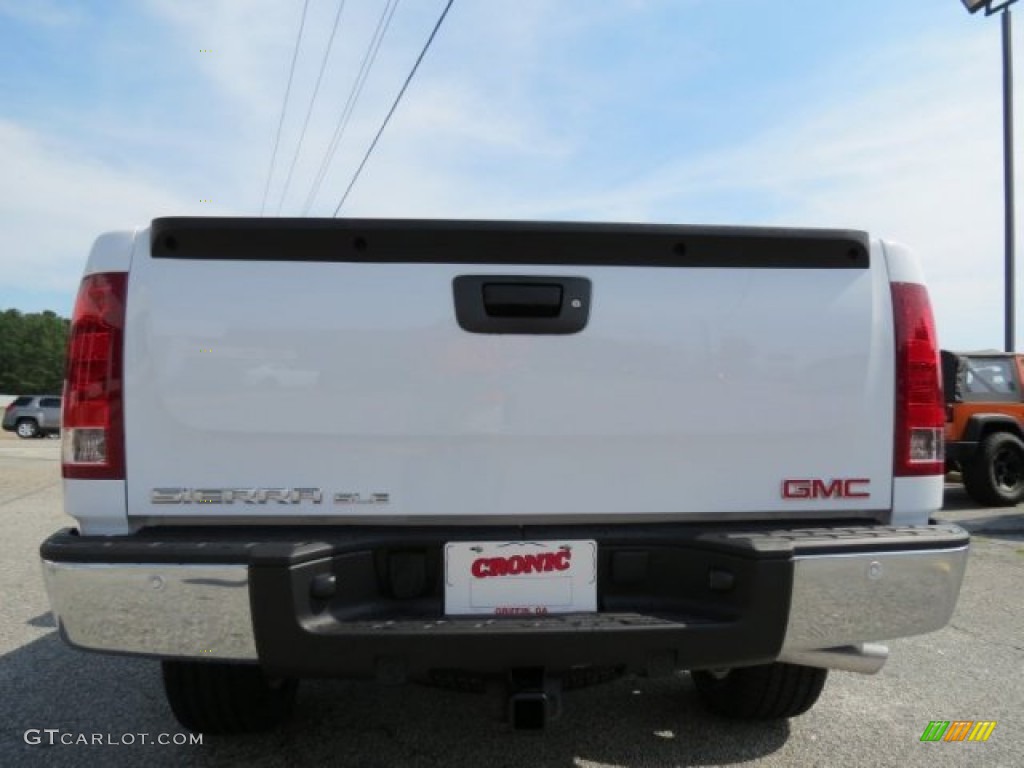 2013 Sierra 1500 SLE Extended Cab - Summit White / Ebony photo #6