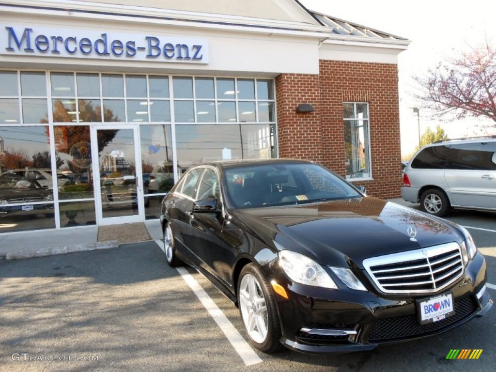 2013 E 350 4Matic Sedan - Black / Black photo #1